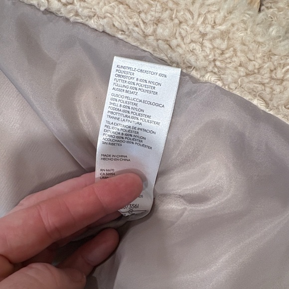 Anthropologie Pilcro Cream Hooded Coat with Embroidered Details size M - Picture 9 of 13